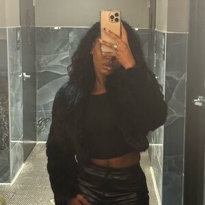 Stylish Black Fur Jacket